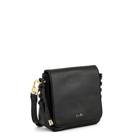 Cartera bandolera con tapa pequeña melchy negro-1
