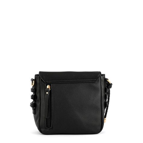 Cartera bandolera con tapa pequeña melchy negro-2