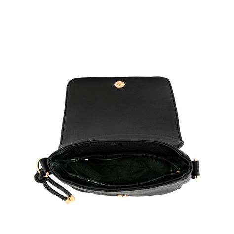 Cartera bandolera con tapa pequeña melchy negro-3