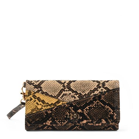 Baiser Chequera Con Flap Grande Café-0