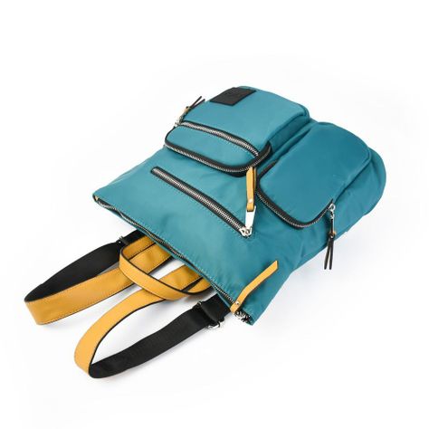 Fadora Mochila Mediana Turquesa-3
