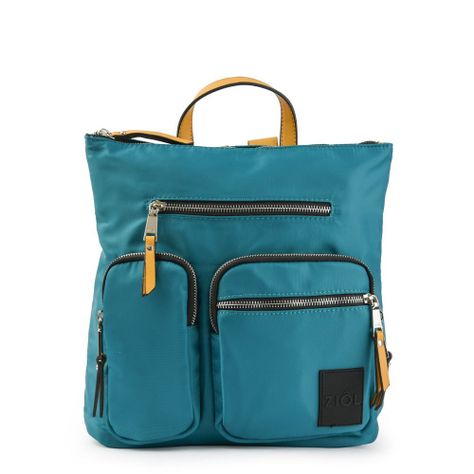 Fadora Mochila Mediana Turquesa-0