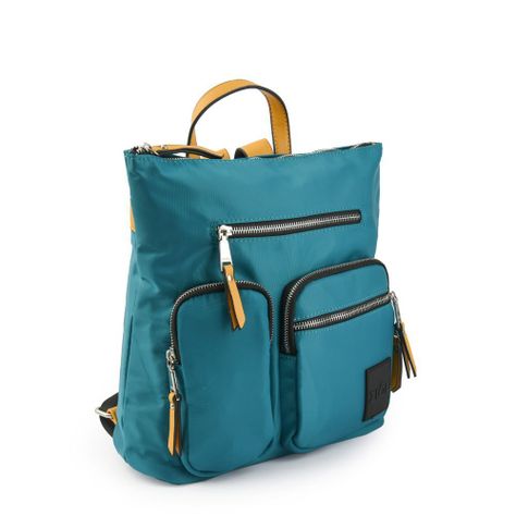 Fadora Mochila Mediana Turquesa-1