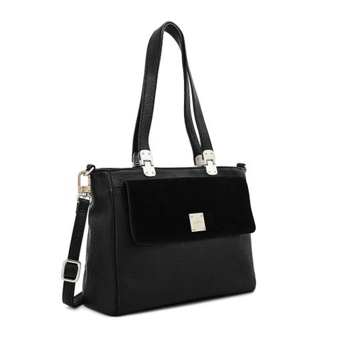 Cartera dos asas tres divisiones jelena negro especial-1