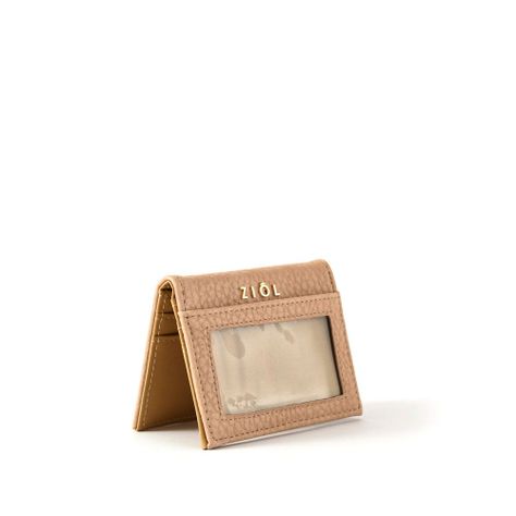 Tarjetero con ventana pequeña trachi beige-1