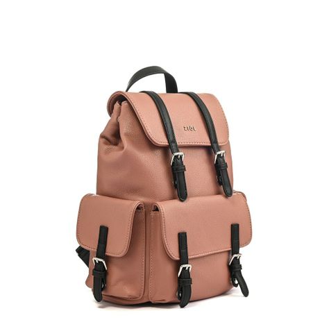 Mochila con tapa mediana zaciam rosa viejo-1
