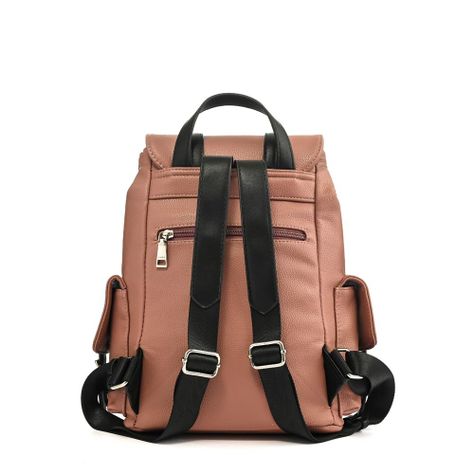 Mochila con tapa mediana zaciam rosa viejo-2