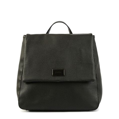 Mochila con tapa mediana charlize negro-0