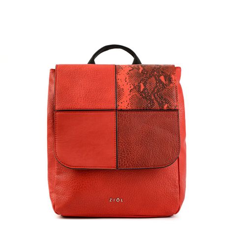 Mochila con tapa mediana elinna rojo-0