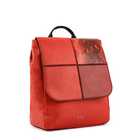 Mochila con tapa mediana elinna rojo-1