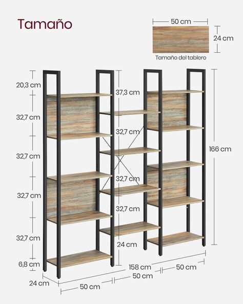 Estante Multinivel Rustico grey-3