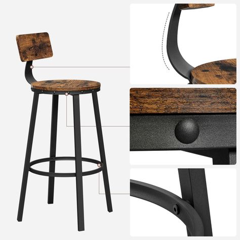 Set Sillas de Bar estilo industrial-3