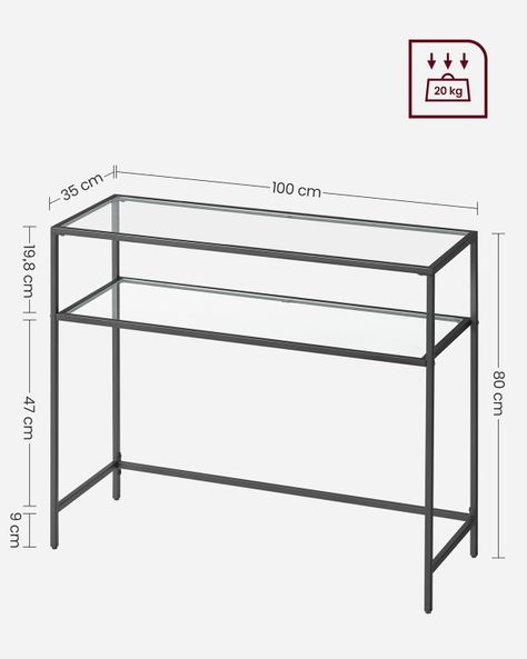 Mesa de Arrimo vidrio Black Premium-3