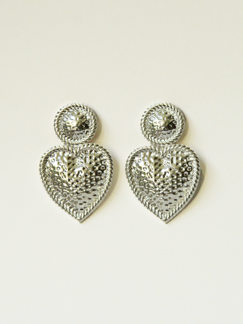 AROS PLATA CORAZON REGALO MUJER -1