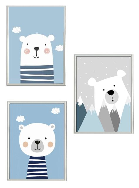 Set Cuadros Infantiles Animales Nordicos-0