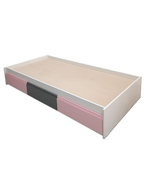 Cama Infantil 3 Cajones Rosa Grafito Rosa 1-2