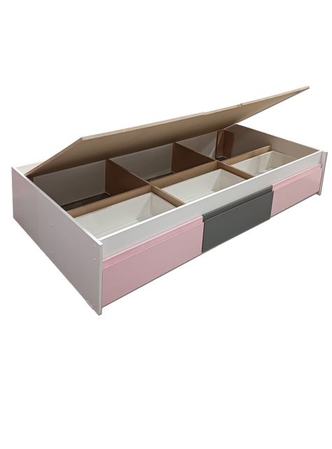 Cama Infantil 3 Cajones Rosa Grafito Rosa 1-3