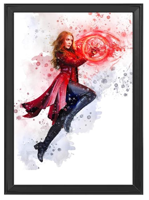 Set de Cuadros Infantiles Heroinas Marvel X3 Black-1