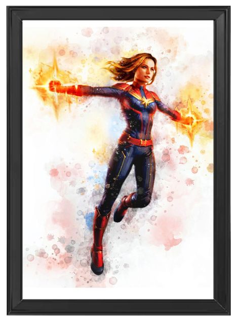 Set de Cuadros Infantiles Heroinas Marvel X3 Black-2