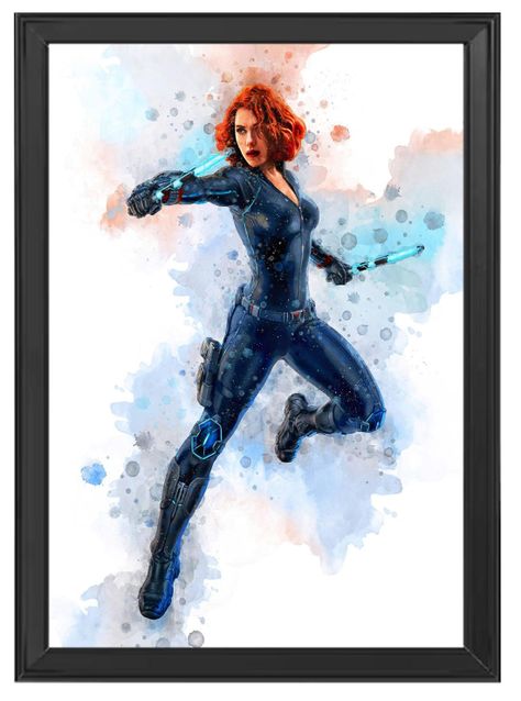 Set de Cuadros Infantiles Heroinas Marvel X3 Black-3
