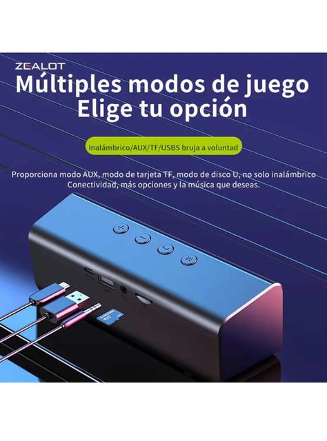Zealot S31 Parlante Profesional compacto refuerzo de graves 8h 10w-2