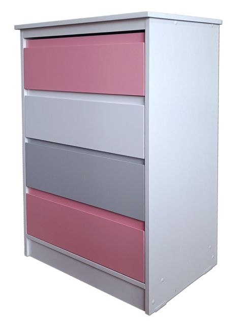 Cajonera 4 C Rosado Gris Minimal-0