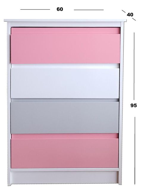 Cajonera 4 C Rosado Gris Minimal-3