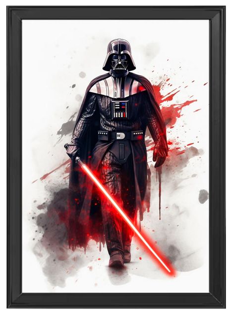 Set Cuadros Reproducciones IA Starwars Sith Black-2