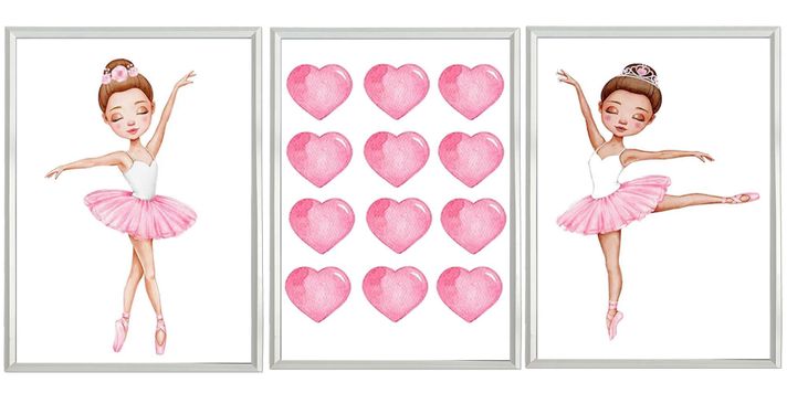 Set Cuadro Infantil Bailarina Ballet-0
