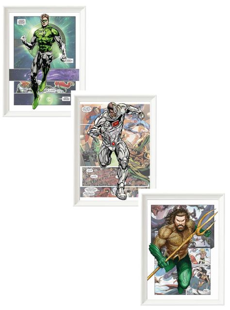 Set Cuadros Infantil DC - Heroes Originales Liga 2-0