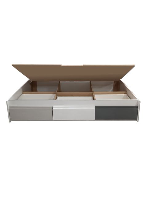 Cama Infantil 3 Cajones Minimal Gris Blanco Grafito 1-3