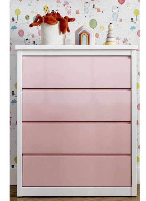 Comoda Infantil 4 cajones Rosada Minimal-1