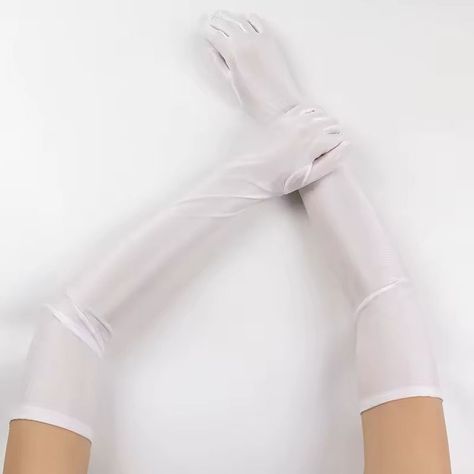 Guantes de Seda Largos-1