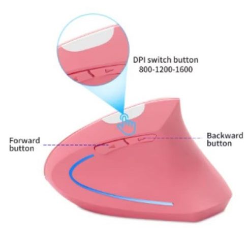 Mouse Vertical inalámbrico Ergonómico-4