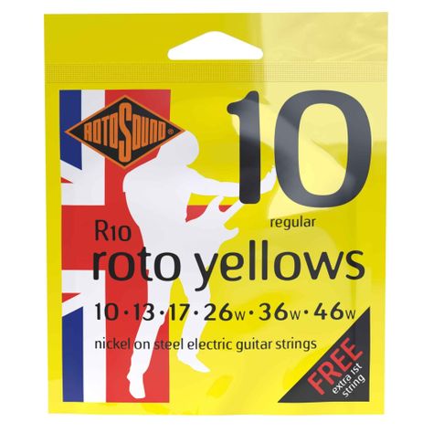 Cuerdas Rotosound guitarra eléctrica - R10 roto yellows | 10-46-0