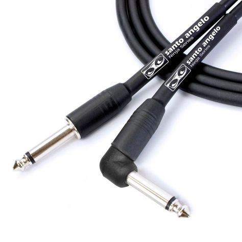 Cable de instrumento Santo Angelo Ninja Series - L Ángulo/Recto 4,57m  - Negro-0