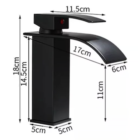 Llave Lavamanos Monomando Cascada Baño De Lujo Acero Cromado-1