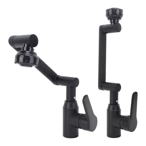 Grifo Lavamanos Agua Fria Y Caliente Plegable Movible Giratorio Negro-1