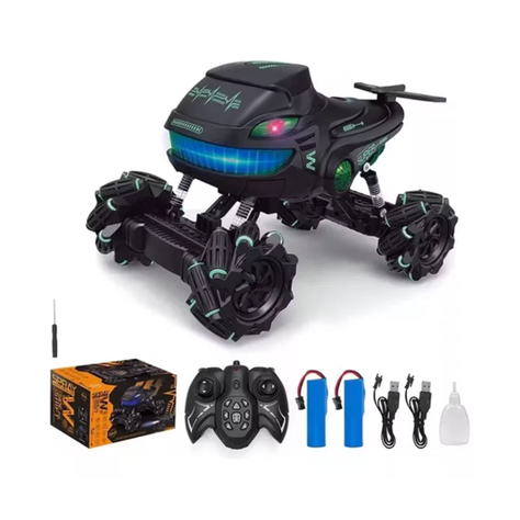 Auto A Control Remoto Monster Truck Lanza Agua Drift Luces Verde-1
