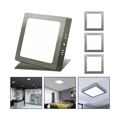 3 Foco Plafon Led Cuadrado Sobrepuesto 18w Luz Fria Niquel-0