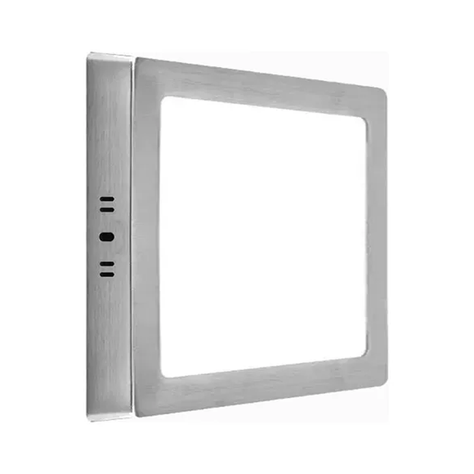 3 Foco Plafon Led Cuadrado Sobrepuesto 18w Luz Fria Niquel-2