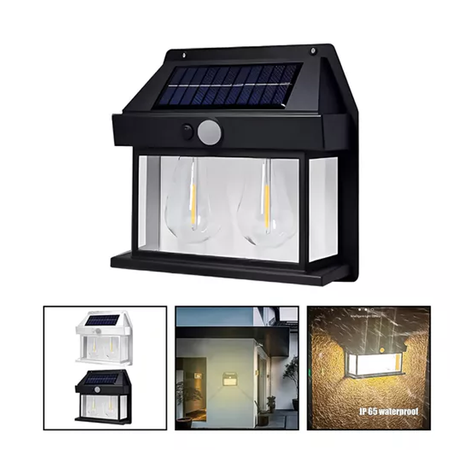 Farol Solar Aplique Pared 2 Ampolletas Led Sensor Luz Cálido-0