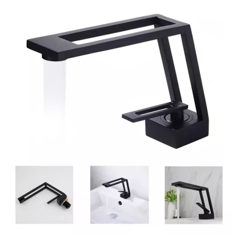 Llave Lavamanos Monomando Griferia De Lujo Diseño Moderno Negro-0