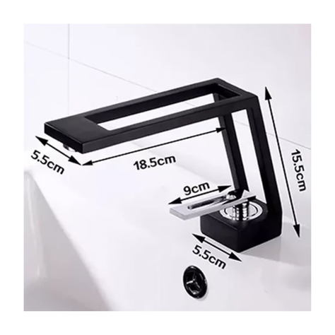 Llave Lavamanos Monomando Griferia De Lujo Diseño Moderno Negro-1