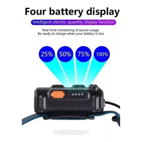Linterna Frontal Led Minero Recargable 5000lum -5