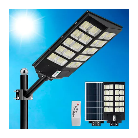 2 Foco Poste Solar Led 1200w Ip67 Exterior Alta Potencia C/r-1