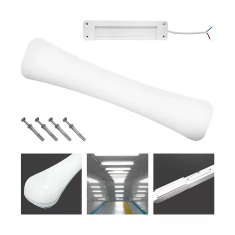 Tubo Led Foco 15w Base Techo Pared Luz Fria Curvo 30cm-0