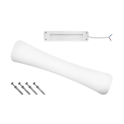 Tubo Led Foco 15w Base Techo Pared Luz Fria Curvo 30cm-1