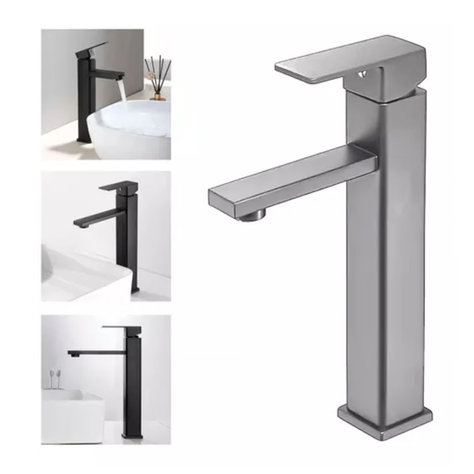 Llave Lavamanos Alta Grifo Monomando Acero Inoxidable Plata-0