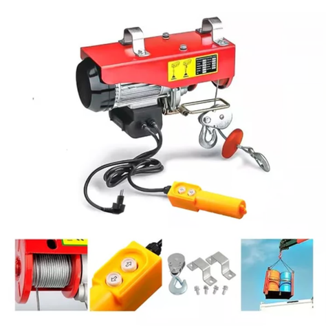 Tecle Electrico Levante De 500k 12 Metros Cable Acero 1050w-0